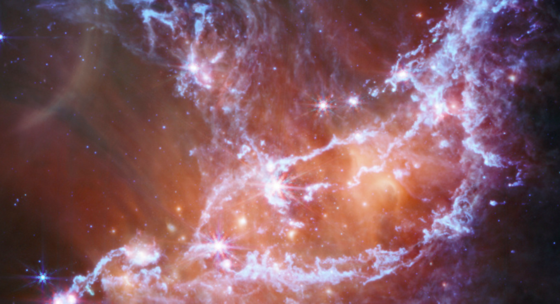 The neighboring galaxy has been observed by the Webb Telescope, revealing a breathtaking display of star formation.